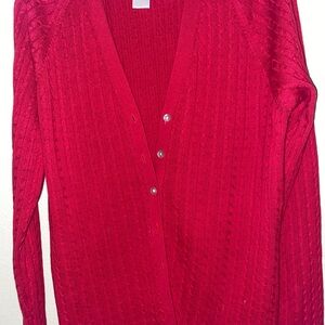 Mendocino Red Cardigan Sweater Knitwear